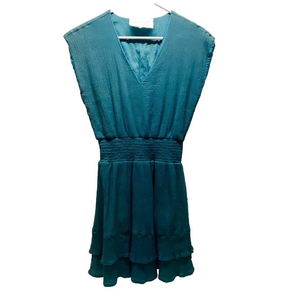 Vacate The Label Mini Dress Women's XS Emerald Green Layered‎ Sleeveless Summer